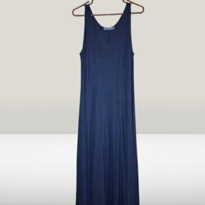 Cut Loose Dress  Linen and Cotton  Size L Blue